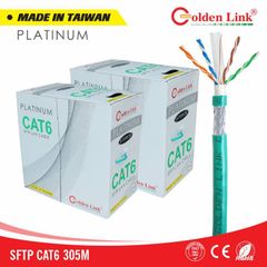 Cáp mạng Golden link TaiWan SFTP TW1104-1 Cat6 (Xanh Lá) Mét