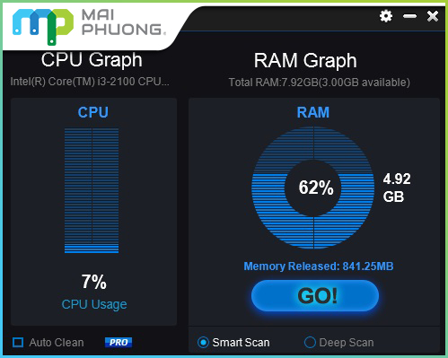 Phần mềm Anvi RAM Booter giúp giải phóng tăng RAM cho laptop