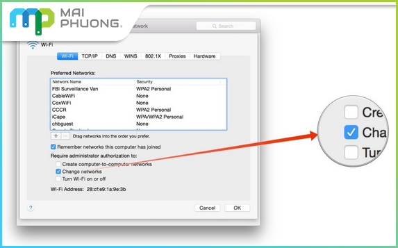 Kích hoạt chế độ tự động kết nối wifi cho Macbook 4