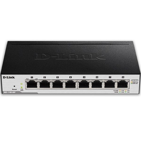 Switch D-LINK 8 Port PoE DGS-1100-08P