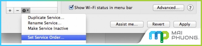 Sửa lỗi wifi cho Macbook bằng cách sắp xếp lại thứ tự các dịch vụ kết nối 4