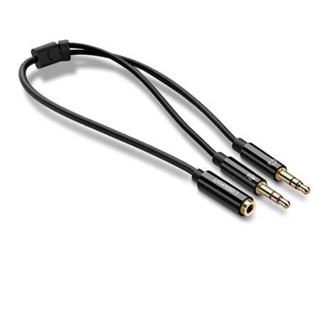 Dây audio 3.5mm (cái) to 2 đầu mic và tai nghe (đực) Ugreen 20898