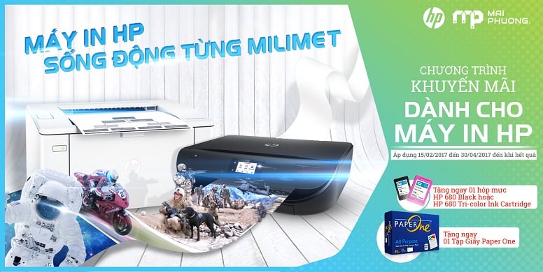 Khuyến mãi cực lớn cùng máy in HP