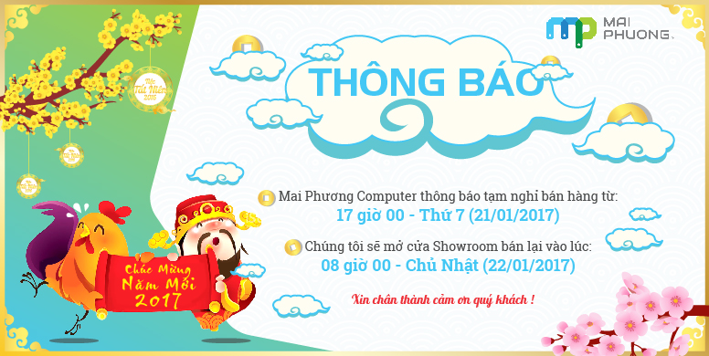 Tin tức Mai Phương thông báo nghỉ Tất niên 2016