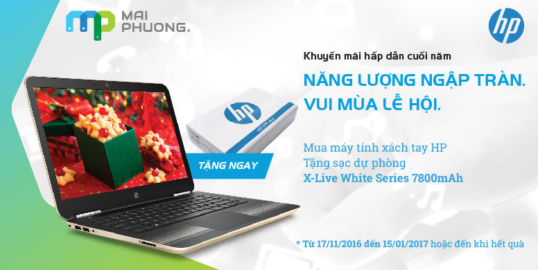 Khuyến mai Mai Phương Năng lượng ngập tràn Vui mùa lễ hội Laptop HP