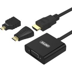 Cáp Unitek chuyển 3 in 1 HDMI to VGA + Audio  (Y-6355) ( B )