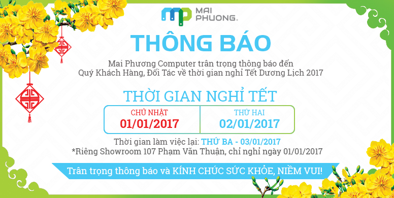 Mai Phương thông báo chương trình nghỉ Tết Dương lịch 2017