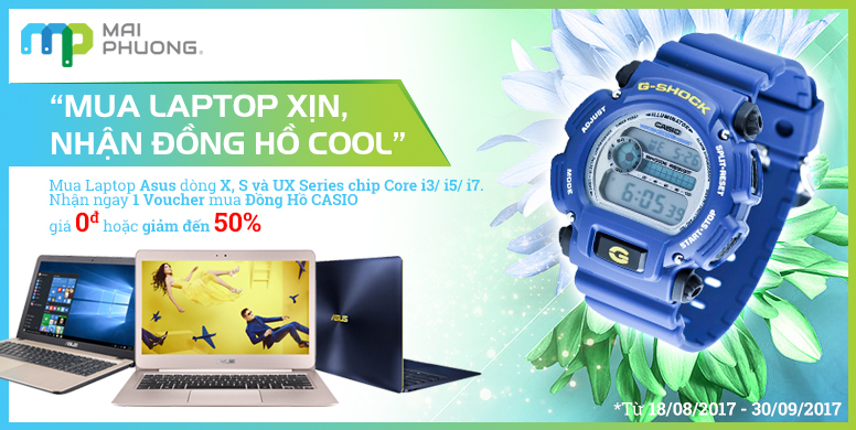 CTKM mua laptop xịn nhận đồng hôc kool công ty Mai Phương Computer