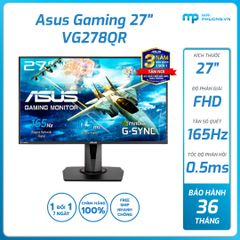 Màn Hình Gaming Asus VG278QR 27 inch Full HD (1920 x 1080) 0.5ms 165Hz G-Sync TN Stereo RMS 2W x 2