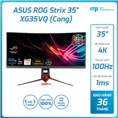 Màn Hình Gaming Cong ASUS ROG Strix/35 inch 4K/Ultra Wide/QHD/1ms/100Hz/Aura Sync/FreeSync XG35VQ