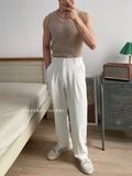 NOOBITA - Quần tây ống suông phía sau lưng chun 7979