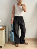 NOOBITA - Quần dài jeans ống rộng phía sau lưng chun 8141