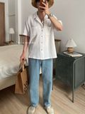 NOBITA HOME - Sơ mi tay ngắn cổ pijama 7760