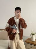 NOOBITA - Cardigan len hoạ tiết quả trám 8037