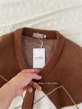 NOOBITA - Cardigan len hoạ tiết quả trám 8037