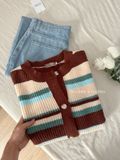 NOOBITA - Cardigan len kẻ sọc 8097