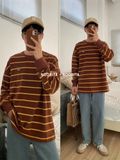 NOOBITA - Áo thun tay dài kẻ sọc 7917