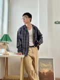 NOOBITA - Áo sơmi khoác kẻ caro 8211