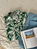 NOOBITA - Sơ mi cuban shirt hoạ tiết lá 8110