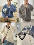 NOOBITA - Sweater len mềm mịn viền cổ 8229