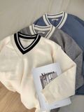 NOOBITA - Sweater len mềm mịn viền cổ 8229