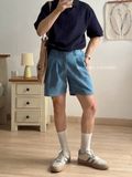 NOOBITA - Shorts denim 1/2 lưng chun 8062