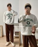 NOBITA HOME - Áo tay dài sweater vải thun nỉ cào mịn CARE OUR PLANET 7834