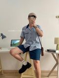 NOOBITA - Sơ mi tay ngắn cổ vest 8034