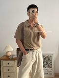 NOOBITA - Áo thun polo dây kéo 8111