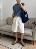 NOOBITA - Quần shorts kaki phía sau lưng chun 8175