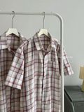 NOOBITA - Áo sơ mi hoạ tiết caro 8165