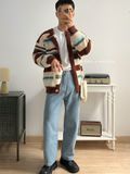 NOOBITA - Cardigan len kẻ sọc 8097
