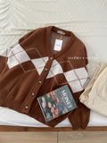 NOOBITA - Cardigan len hoạ tiết quả trám 8037
