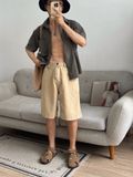 NOOBITA - Quần shorts kaki phía sau lưng chun 8175