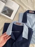 NOOBITA - Sơ mi tay ngắn cổ vest 8034