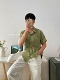 NOOBITA - Sơ mi tay ngắn cổ vest HAPPINESS IS A BUTTERFLY