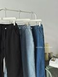 NOOBITA - Quần baggy jeans, quần ống suông, nửa lưng chun 7500