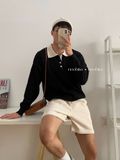 NOOBITA - Áo polo len mịn thu đông tay dài form rộng 7997