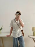 NOOBITA - Sơ mi tay ngắn cổ vest 8034