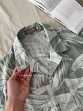 NOOBITA - Áo sơ mi cổ vest hoạ tiết lá 7978