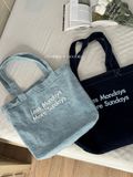 Túi tote vải jean thêu chữ 2679