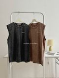 NOOBITA - Áo thun tanktop wash 8160
