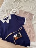 NOOBITA - Áo thun polo dệt kim bâu phối màu 7959