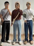 NOOBITA - Quần baggy jeans, quần ống suông, nửa lưng chun 7500