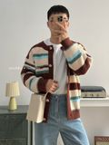 NOOBITA - Cardigan len kẻ sọc 8097