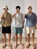 NOBITA HOME - Quần short lưng chun nỉ thun da cá 7740