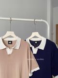 NOOBITA - Áo thun polo dệt kim bâu phối màu 7959