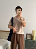 NOOBITA - Áo len dệt kim tay ngắn 8024
