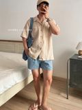 NOBITA HOME - Sơ mi tay ngắn cổ pijama 7760