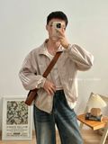 NOOBITA - Áo khoác gió form ngắn viền tay 8147